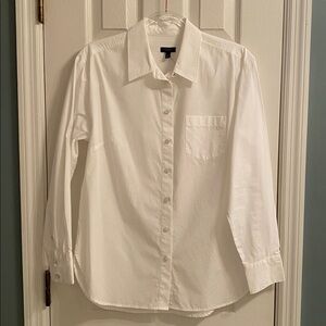 Talbots Size Small White Boyfriend Shirt - NWT (not attached)